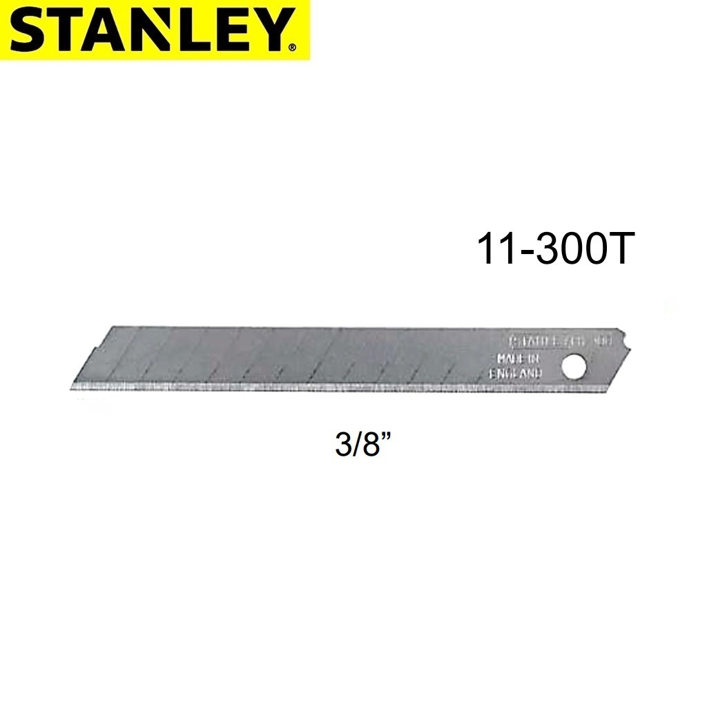 SKI - สกี จำหน่ายสินค้าหลากหลาย และคุณภาพดี | STANLEY #11-300T ใบมีดคัตเตอร์ 3/8นิ้ว [10ใบ/แผง] (PBT) 